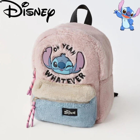 Disney Cartoon Character Stitch Around Plush Backpack