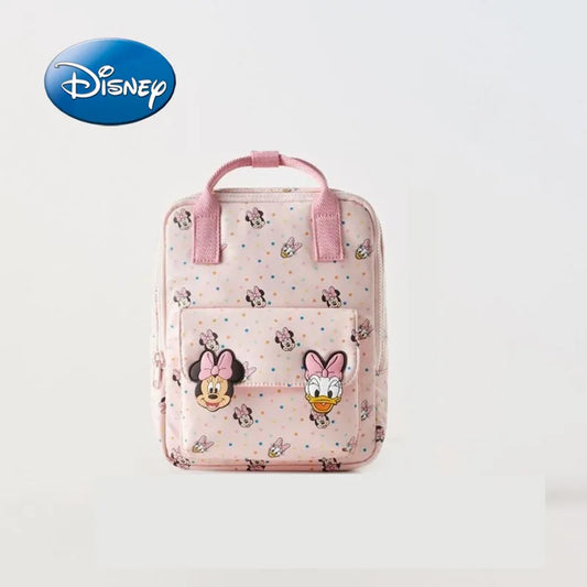 Disney 2024 New Minnie Cartoon Children's Backpack Mini School Bag